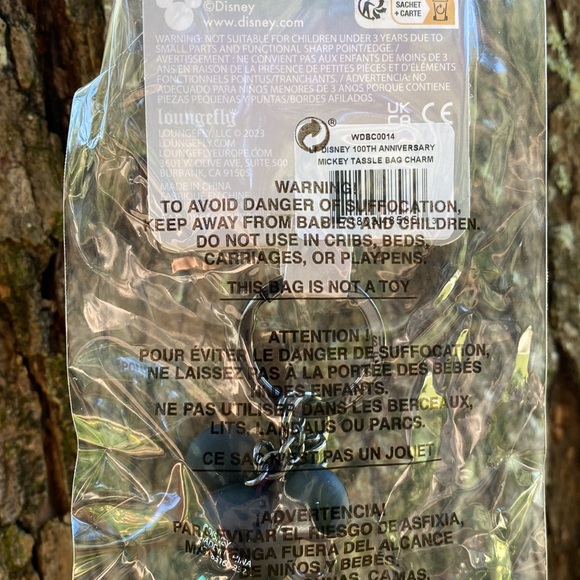 Loungefly Disney100 Mickey Mouse Classic Tassel Bag Charm 🆕 - Picture 7 of 7